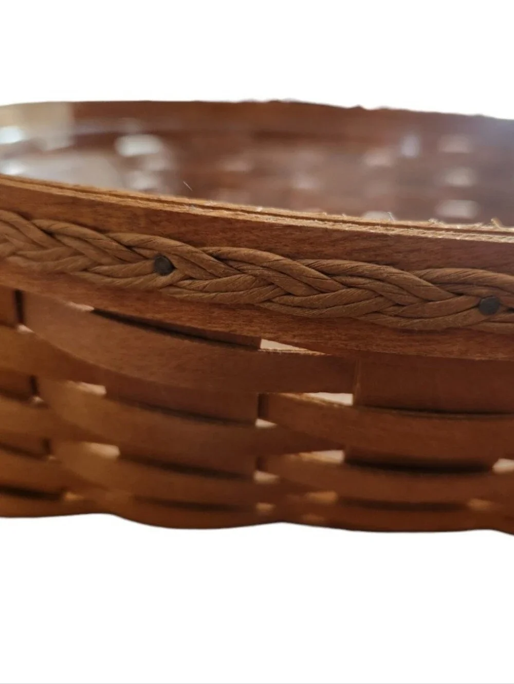 Longaberger Round Pie Basket w/ Plastic Protector